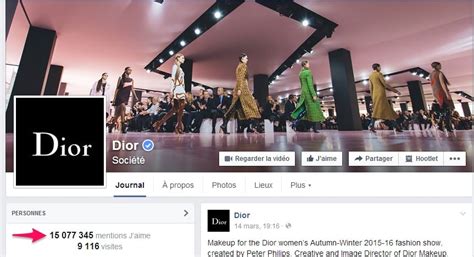 dior facebook|dior social media.